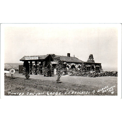 Painted Canyon Lodge North Dakota Badlands - Original Postcard TJ7-RP2