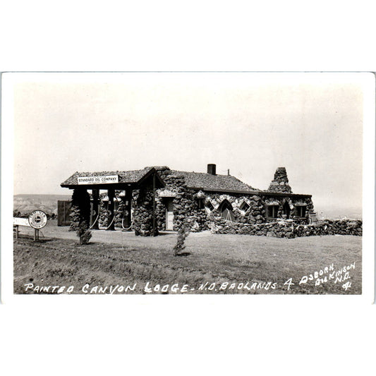 Painted Canyon Lodge North Dakota Badlands - Original Postcard TJ7-RP2