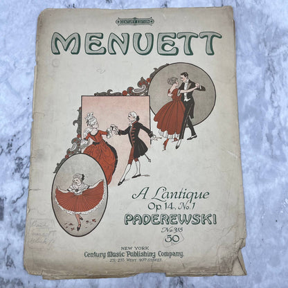 Antique Sheet Music - Menuett Lantique OP.14 No.1 Paderewski No.315 TH1