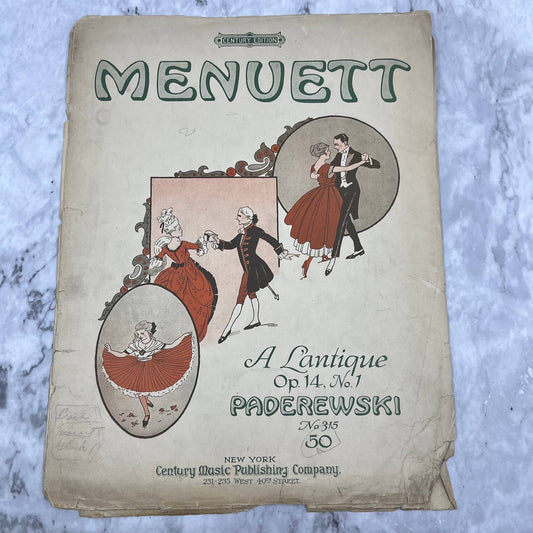 Antique Sheet Music - Menuett Lantique OP.14 No.1 Paderewski No.315 TH1