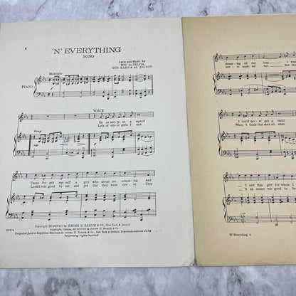 1918 N' Everything Al Jolson's Song Hits in Sinbad at Winter Garden Shubert TJ4