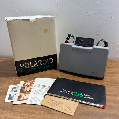 1960 Polaroid 215 Land Camera w/ ORIGINAL BOX & Inserts Instant Camera TG9