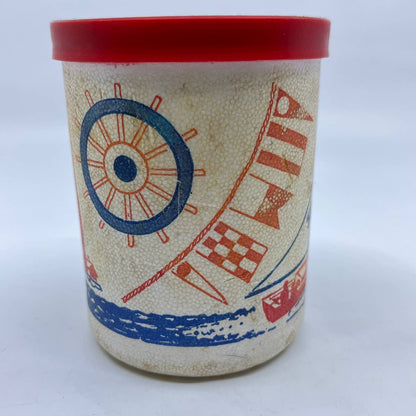 Vintage 80s Nautical Sailing Compass Can Koozie Coozie Foam Styrofoam TF6