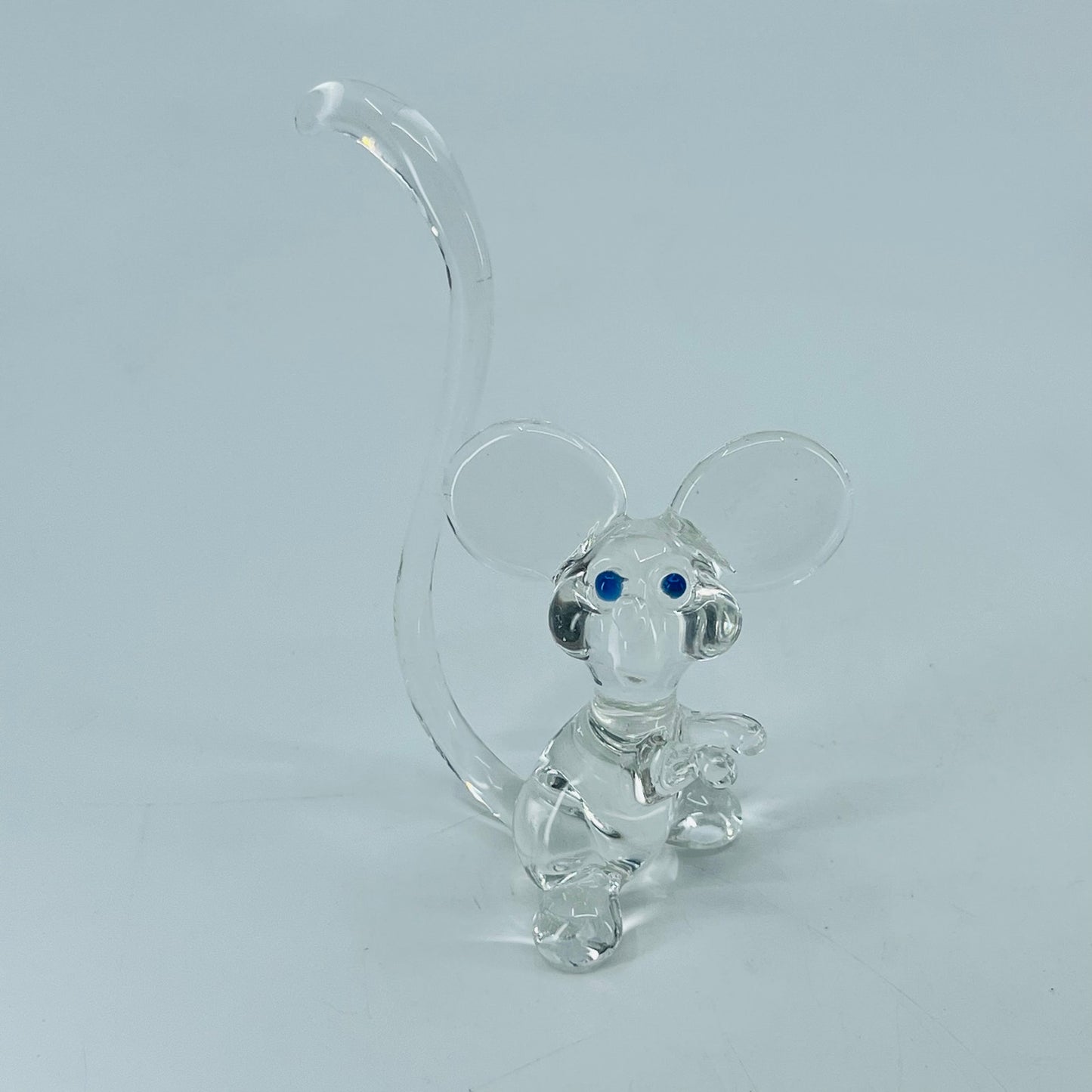 Vintage Art Glass Mouse Figurine Paperweight 4 x 3 SB2