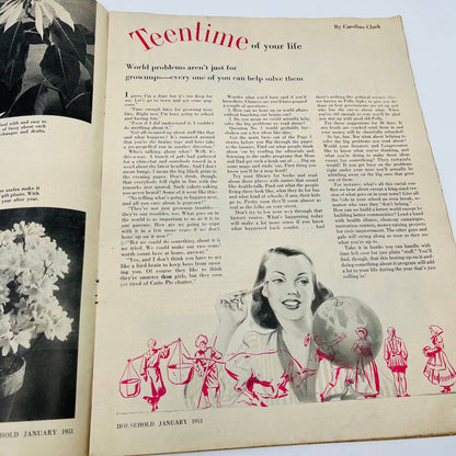 1951 JANUARY HOUSEHOLD MAGAZINE Where Women Run the Towns TD6