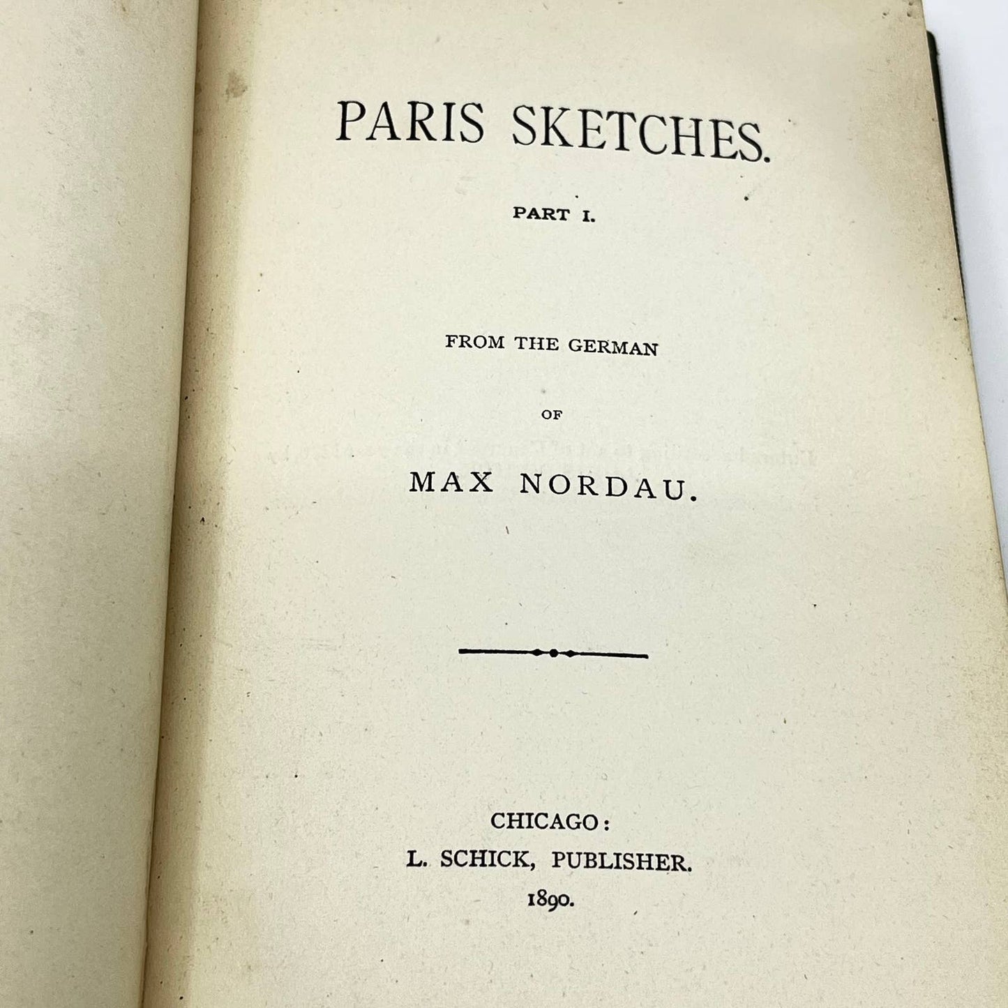 Paris Sketches, Part 1 (1890) by Max Simon Nordau TF3