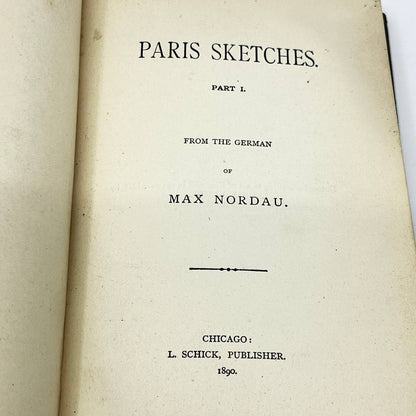 Paris Sketches, Part 1 (1890) by Max Simon Nordau TF3