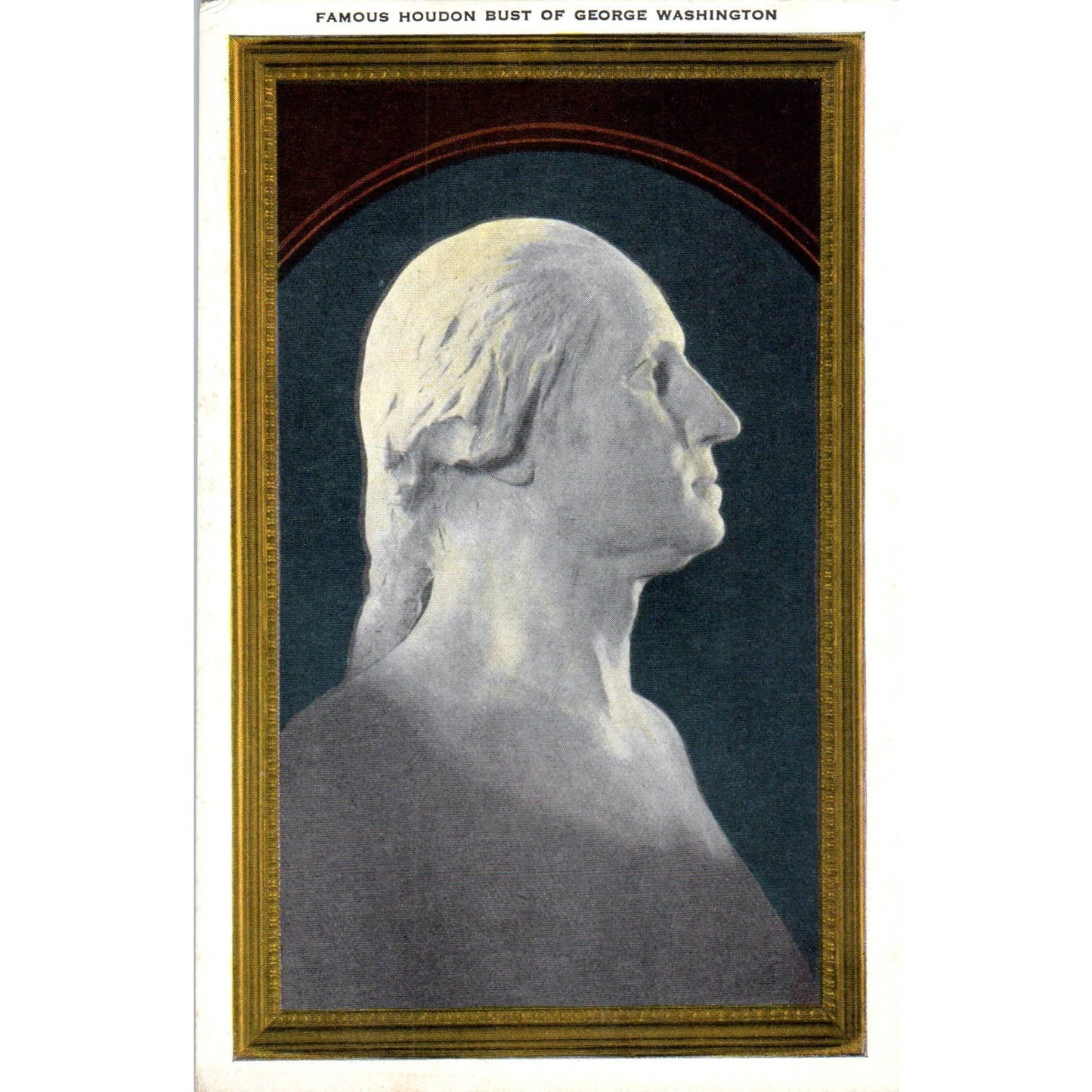 George Washington Famous Houdon Bust Original Postcard TK1-P1