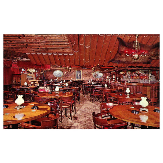 Vintage Postcard - Clearman's Northwoods Inn San Gabriel CA Interior TJ6-1