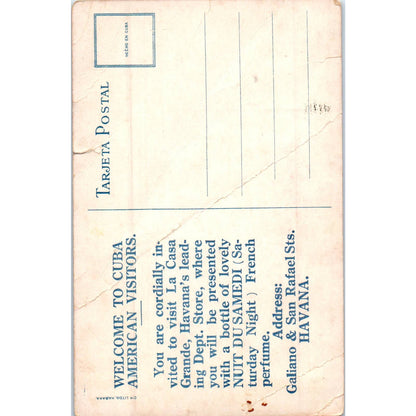Almacenes La Casa Grande Galiano Y San Rafael Havana Cuba Postcard TK1-P16