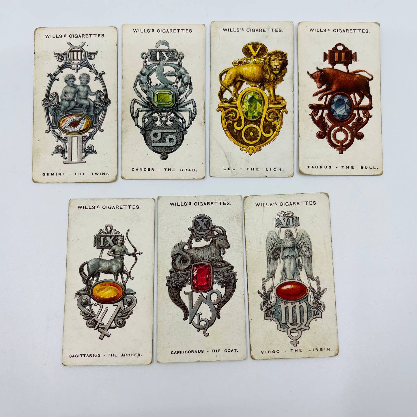 Will’s Cigarette Cards LUCKY CHARMS Lot of 7 Cards 2,3,4,5,6,9,10 EA2