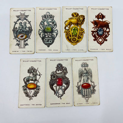 Will’s Cigarette Cards LUCKY CHARMS Lot of 7 Cards 2,3,4,5,6,9,10 EA2