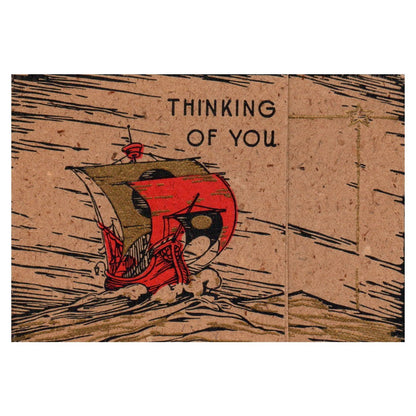 Vintage Greeting Card Spanish Galleon - Rust Craft P5-2