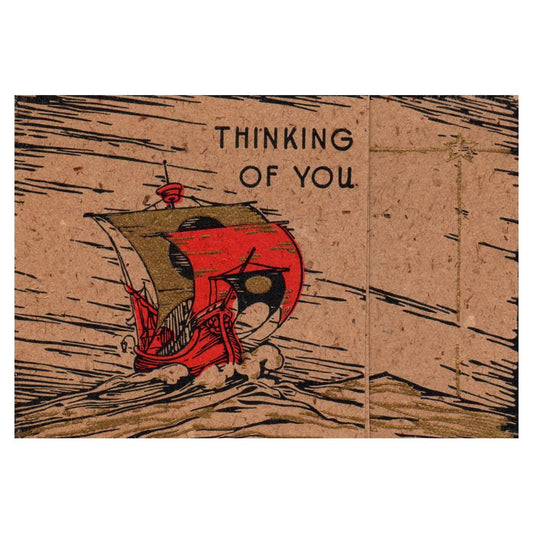 Vintage Greeting Card Spanish Galleon - Rust Craft P5-2