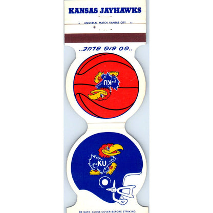 1980s KU Kansas Jayhawks Basketball Matchbook Cover SA1-M4