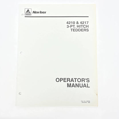 Original New Idea 4210 & 4217 3-PT Hitch Tedders 11/95 Operator's Manual TB9