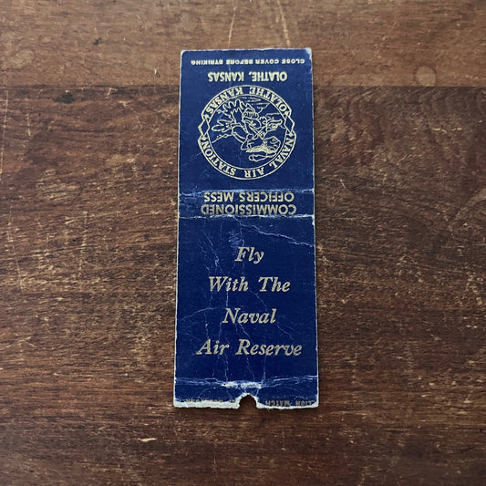 Naval Air Reserve Commissioned Officers Mess Olathe KS Matchbook Cover MM11-4