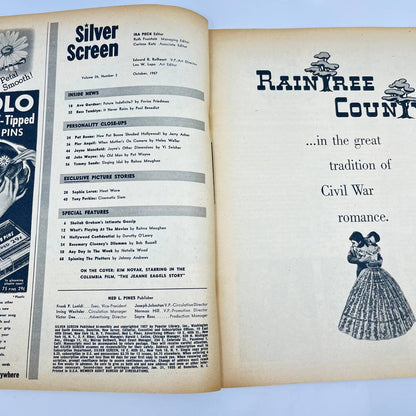 Silver Screen Magazine Oct-1957 Jayne Mansfield John Wayne Ava Gardner TC6