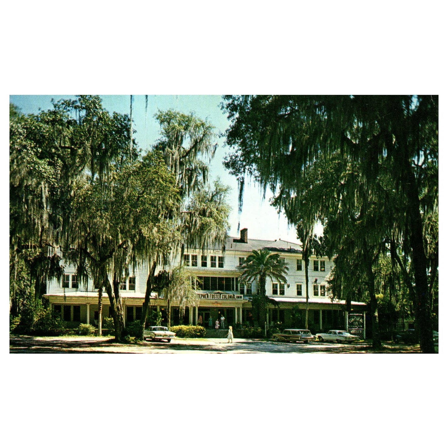 Vtg Postcard- The Colonial Inn Near Stephen Foster Memorial White Springs FL AD9