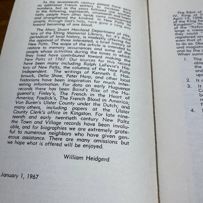 Vintage 1960s A History of New Paltz NY New York Haviland Collection No. 3 NE1