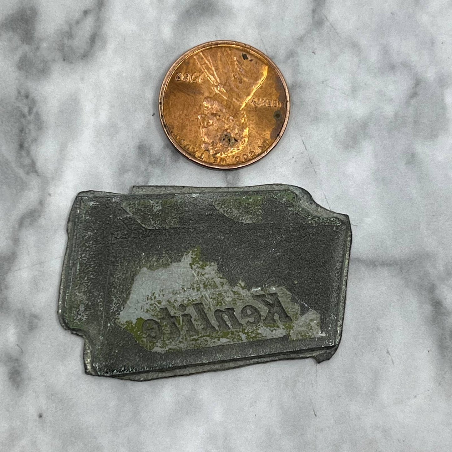 Vintage Printing Letterpress Printers Block Plate KENLITE TJ511