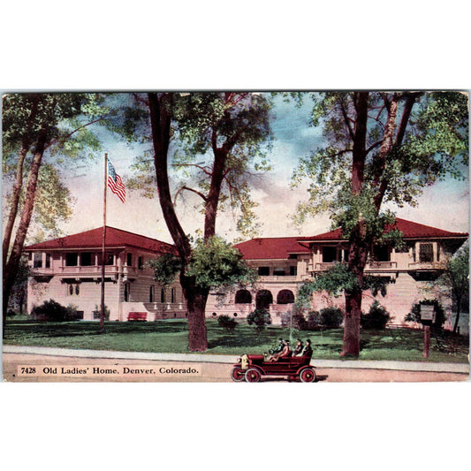 Old Ladies' Home 1912 Denver Colorado Original Postcard TK1-29