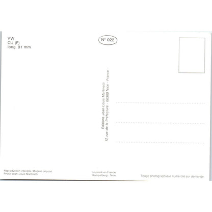 VW Volkswagen CIJ (F) French Toy Race Car Original Postcard TK1-P18