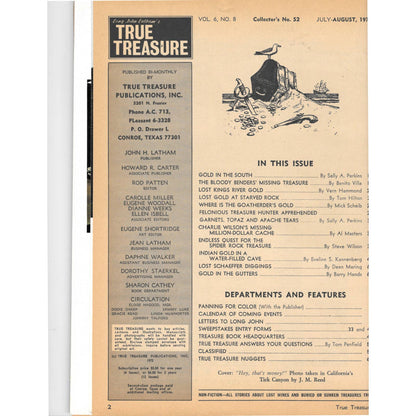 Long John Latham's Treasure Magazine - Gold Mining Metal Detecting Aug 1972 M5
