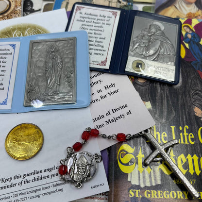 Huge Lot of Vintage Catholic Ephemera Relics Books & More SG5-4