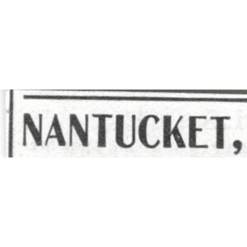 Nantucket MA Cottage For Rent J.W. Abernethy - 1903 Original Ad TJ8-7-4