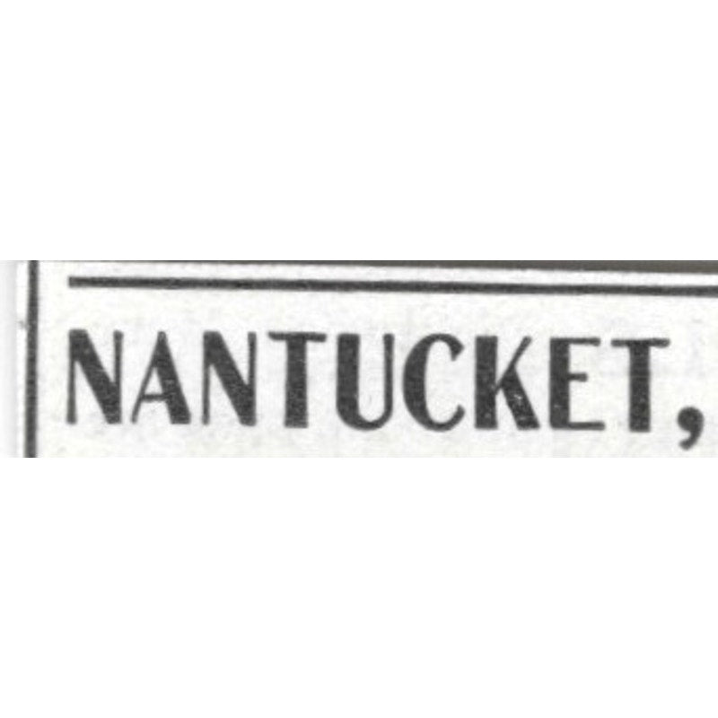 Nantucket MA Cottage For Rent J.W. Abernethy - 1903 Original Ad AK5-S31