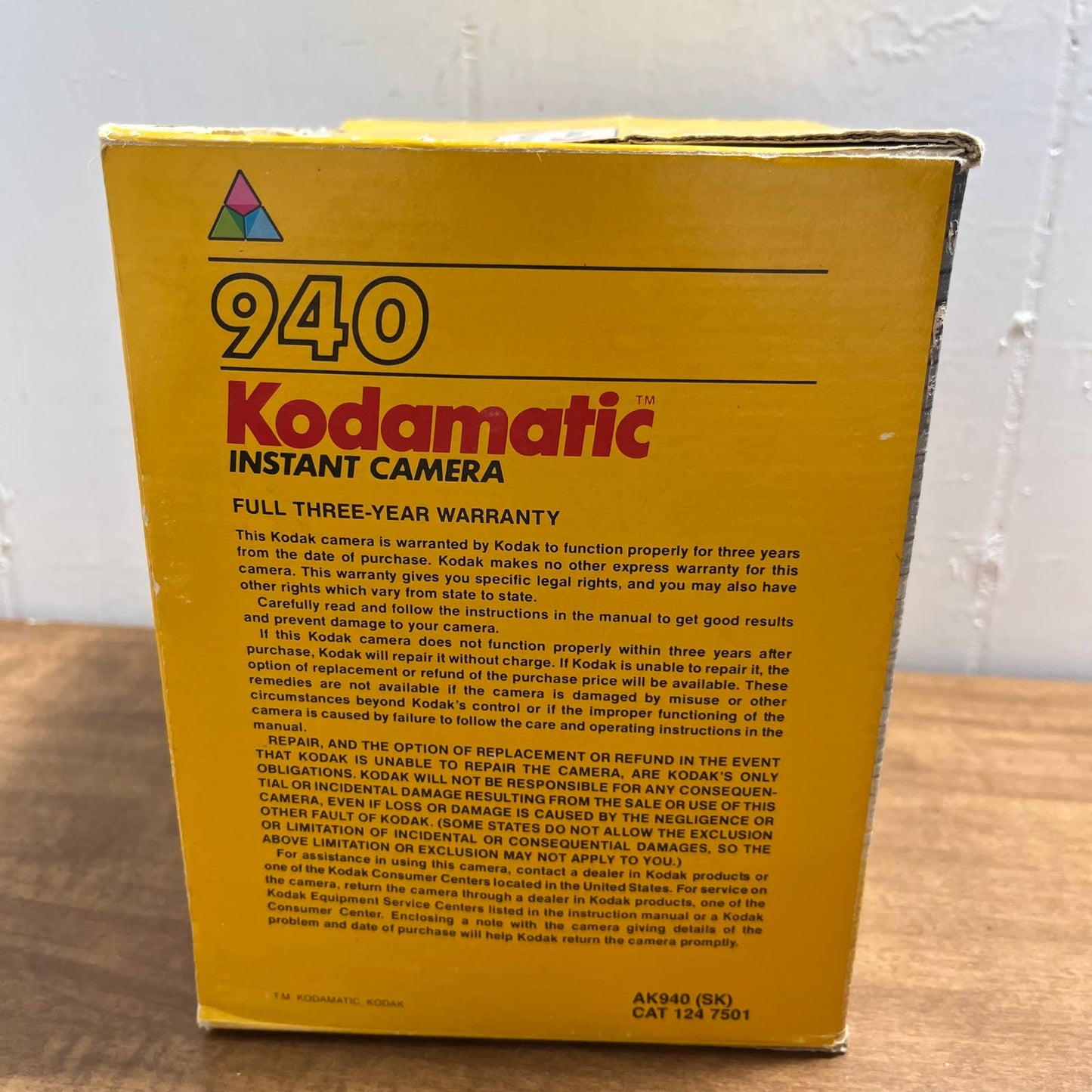 Vintage Kodak Kodamatic 940 w/ ORIGINAL BOX Instant Camera Polaroid TG9