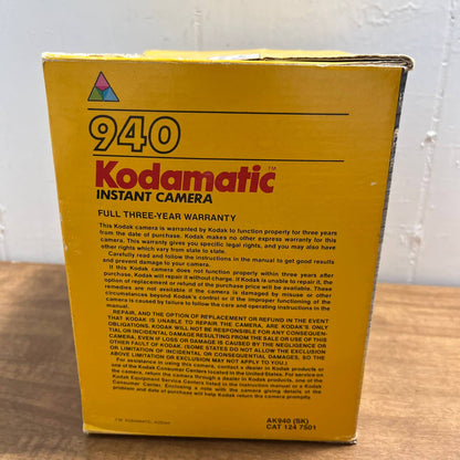 Vintage Kodak Kodamatic 940 w/ ORIGINAL BOX Instant Camera Polaroid TG9