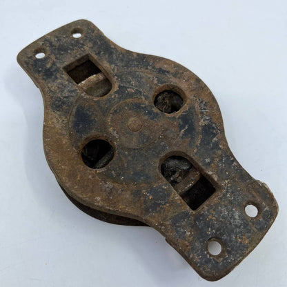 Antique Wall Mount Cast Iron Wall Pulley Industrial Farmhouse TH2