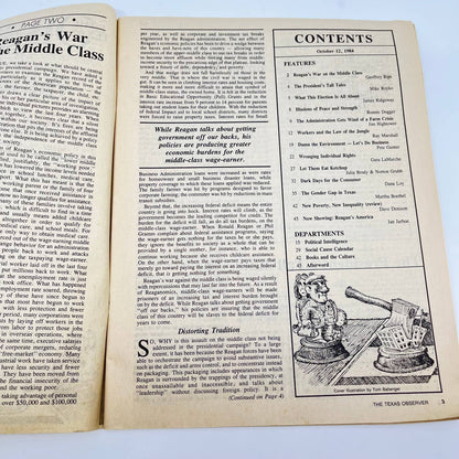 1984 October - The Texas Observer Magazine - Ronald Reagan Caricature TF7