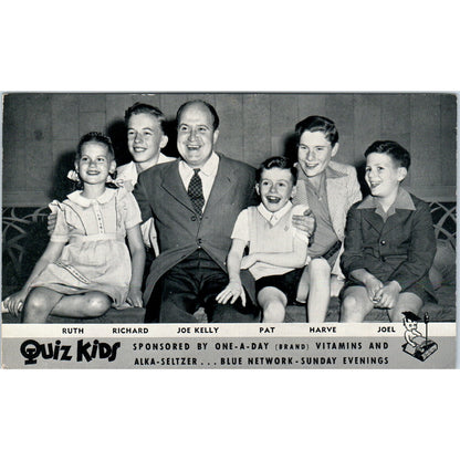 Quiz Kids TV Show Postcard John Lewellen 1946 Original Postcard P2-9
