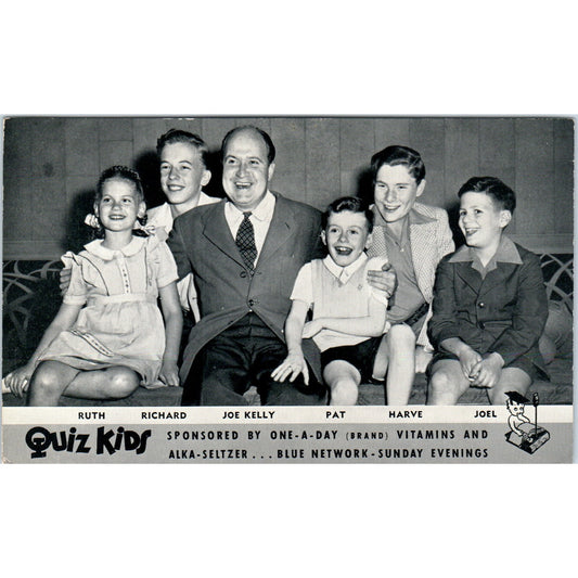 Quiz Kids TV Show Postcard John Lewellen 1946 Original Postcard P2-9