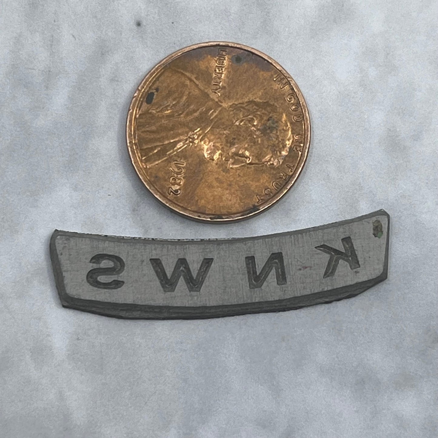 Vintage Letterpress Printers Block Plate TV Radio Call Letters KNWS SE840