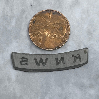 Vintage Letterpress Printers Block Plate TV Radio Call Letters KNWS SE840