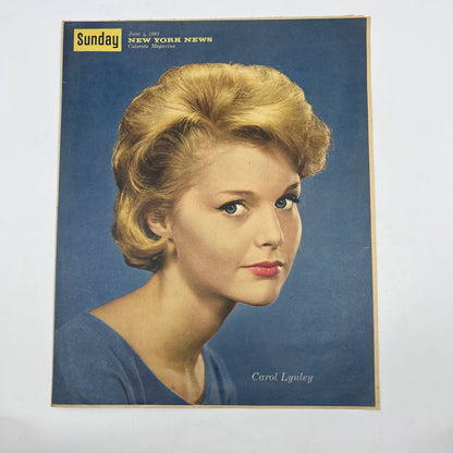 1961 CAROL LYNLEY Sunday New York News Coloroto Magazine Cover Only FL4