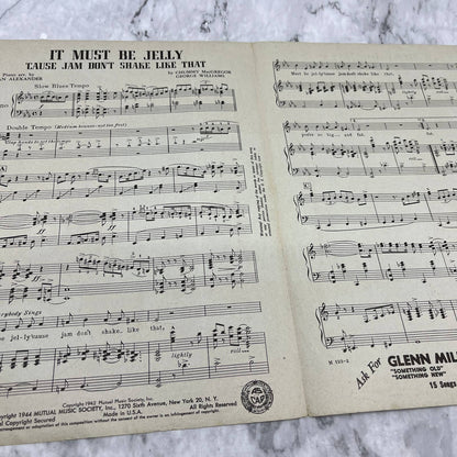 It Must Be Jelly Cause Jam Dont Shake Like That Glenn Miller Sheet Music TK2-SM3
