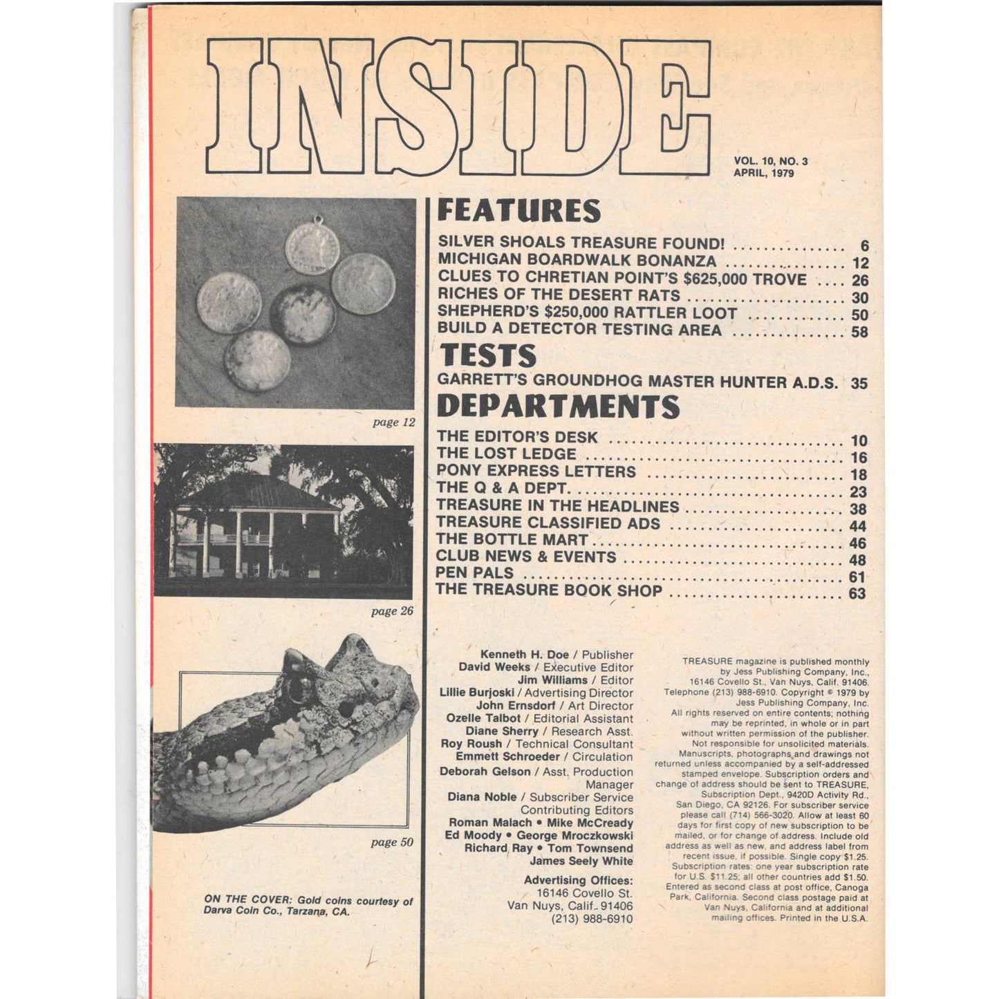 Treasure Magazine - Treasure Hunting Mines Buried Metal Detecting April 1979 MB3