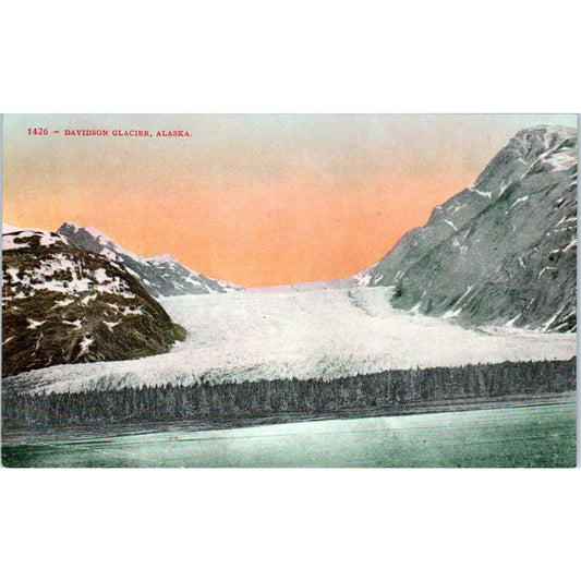 Davidson Glacier, Alaska Original Postcard TK1-30