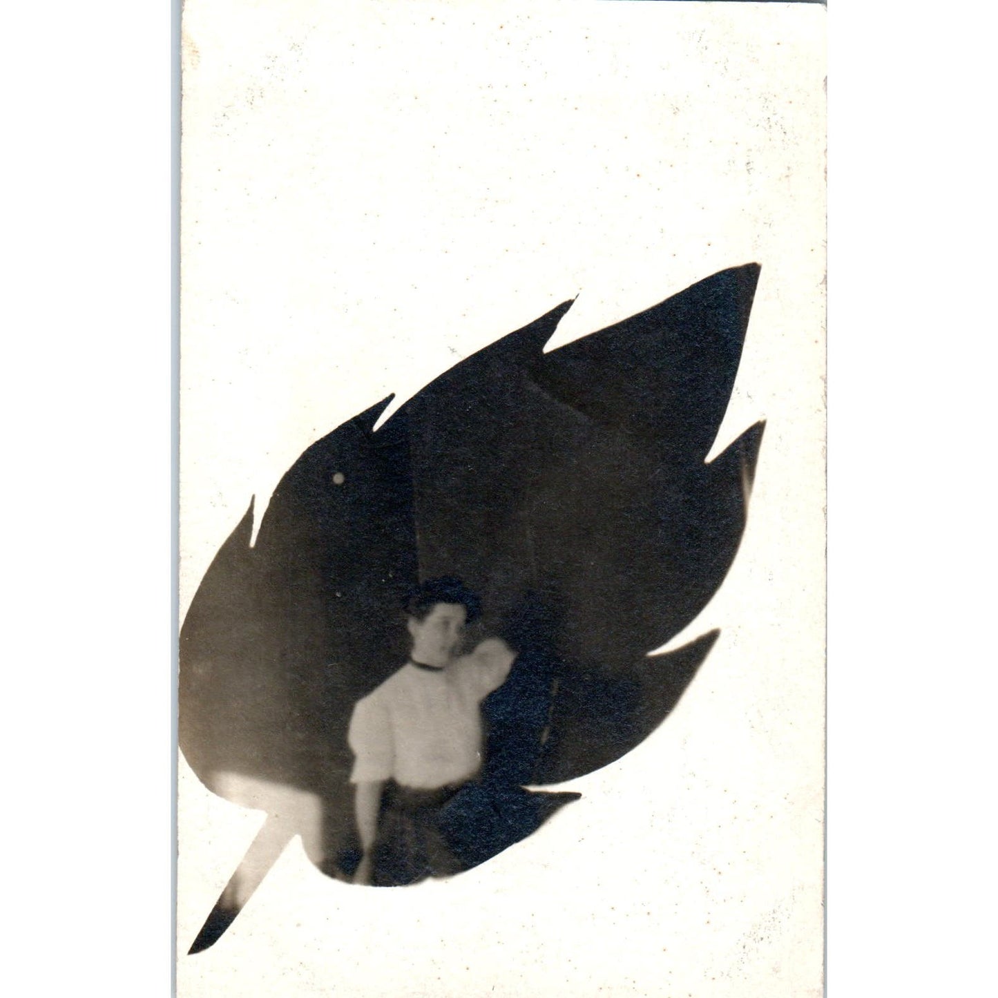 Victorian Woman Portrait in Leaf RPPC Real Photo Postcard PB1