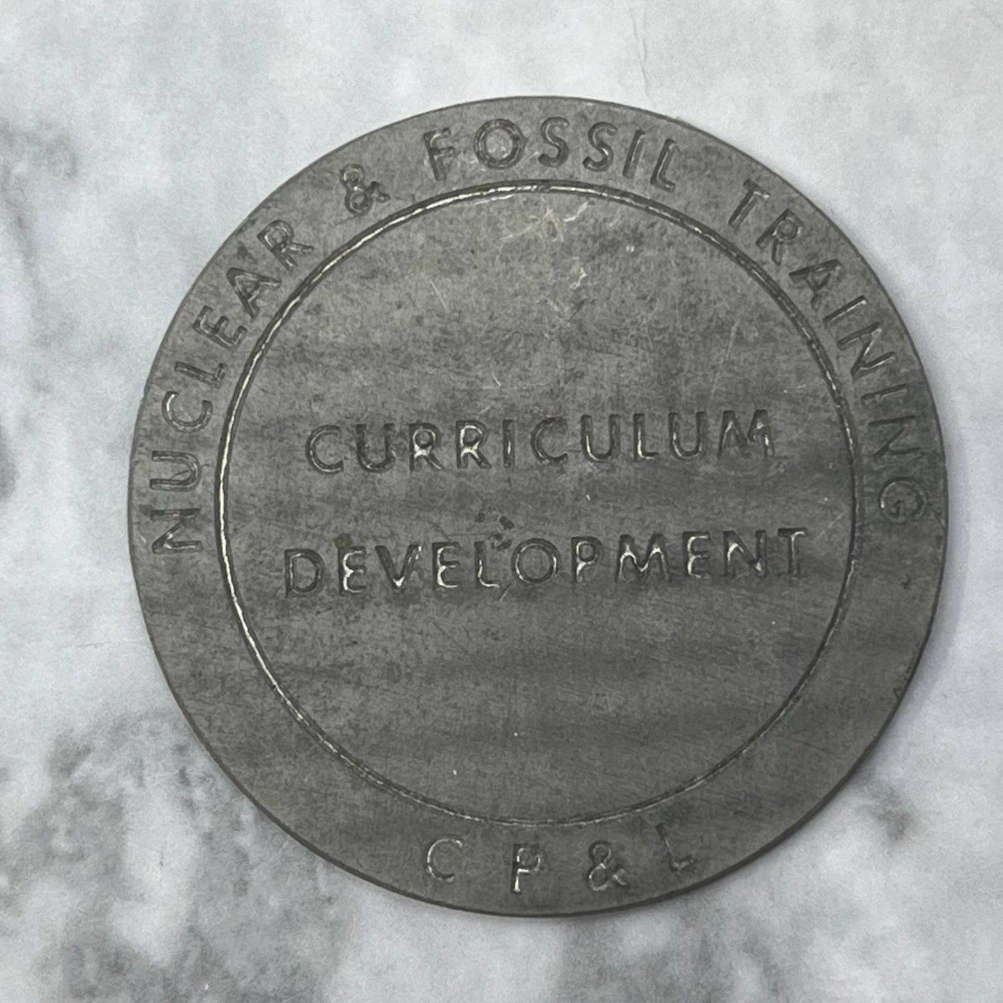 Vintage Letterpress Printers Block Plate CP&L Nuclear & Fossil Training SE846