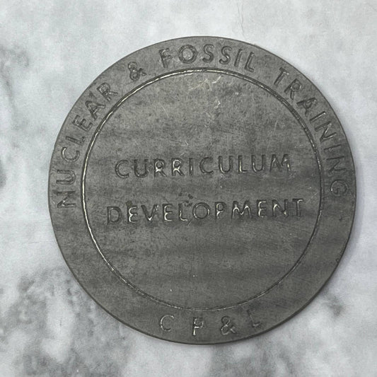 Vintage Letterpress Printers Block Plate CP&L Nuclear & Fossil Training SE846