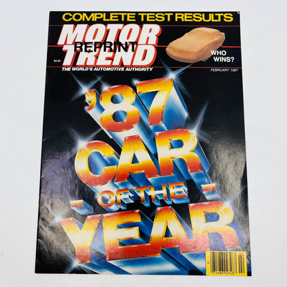 Motor Trend Magazine February 1987 '87 Car Of The Year Reprint BA1