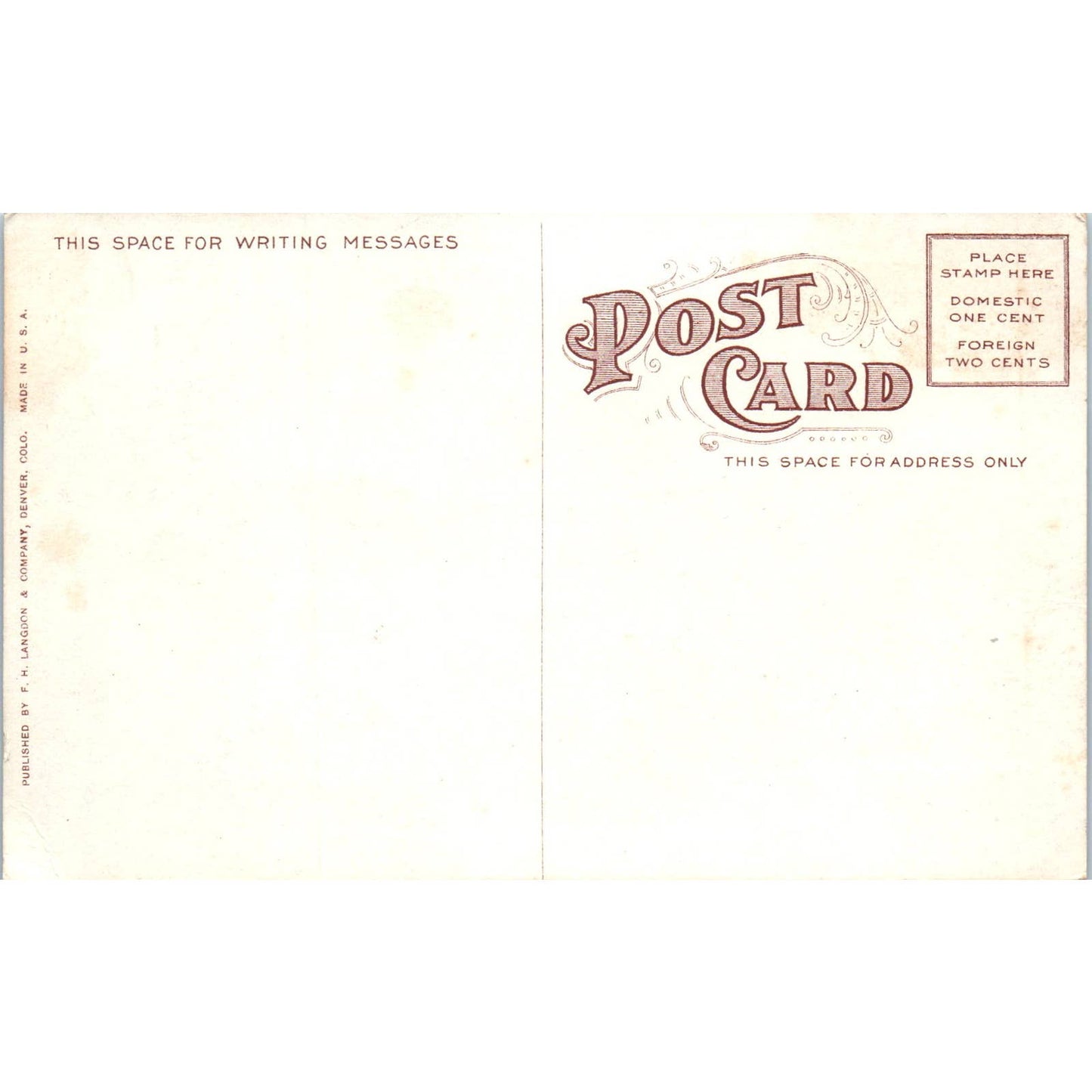 White City Denver Colorado c1910 Original Postcard TK1-28