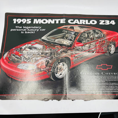 1995 Chevrolet Chevy Monte Carlo Z34 Racing Heritage Double Side Poster 21x15 C7