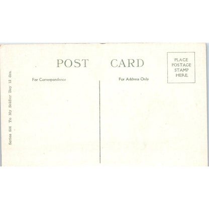 c1918 WWI Soldier Romance Postcard To My Soldier Boy Poem SE4